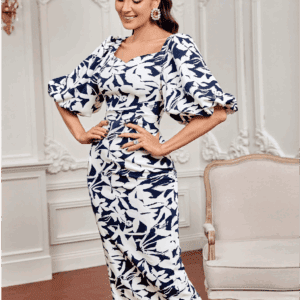 Vestido Ajustado con estampado floral