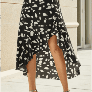 Falda asimétrica con estampado