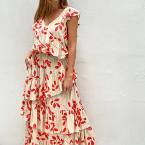 Vestido Alejandra Camel