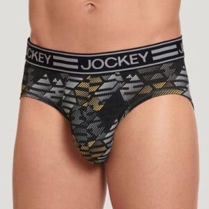 Brief Jockey Microfibra Black White & Gold GEO