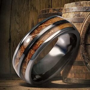 Anillo de patrón de grano de madera