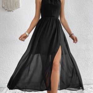 Vestido Halter Negro