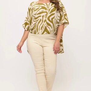 Blusa Verxy Estampada Verde / Rust - Curvy