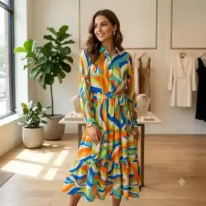 Vestido Camisero Multicolor
