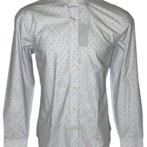 Camisa Manga Larga Blanca con Estampado