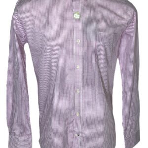 Camisa Manga Larga Cuadros Lila