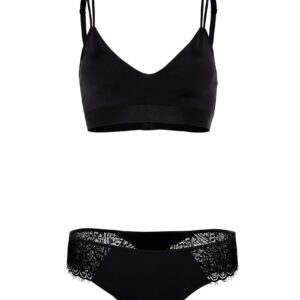 Bralette y Panty - Wings Negro