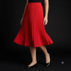 Falda Plisada Roja