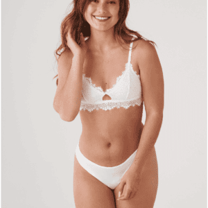 Bralette y Tanga Semibrasilera - Sand Blanco Hueso