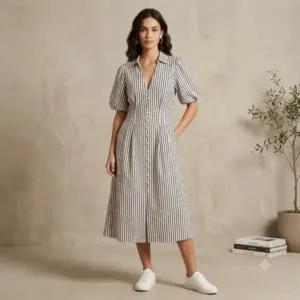 Vestido Camisero a Rayas