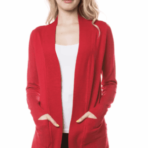 Cardigan Abierto Cielo Rojo