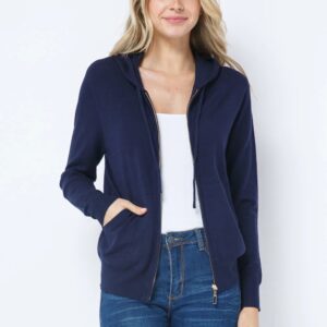 Hoodie Cielo Azul con ziper y gorro