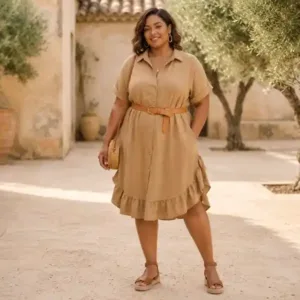 Vestido Smock Kaki