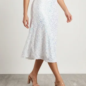 Falda Blanca con Lentejuelas
