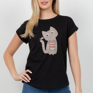 Blusa TABA Negra Coffee Cat