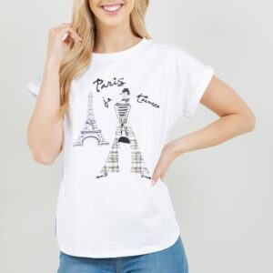 Blusa TABA Blanco y Negro Paris