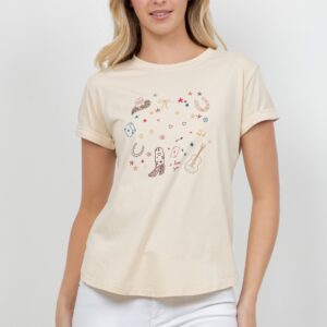 Blusa TABA Ivory Cowgirl