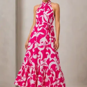 Vestido Fucsia Estampado