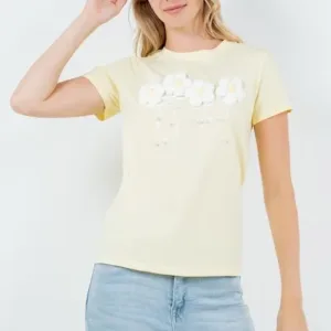 Blusa TABA Flower Applique