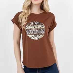 Blusa TABA Animals Coffee