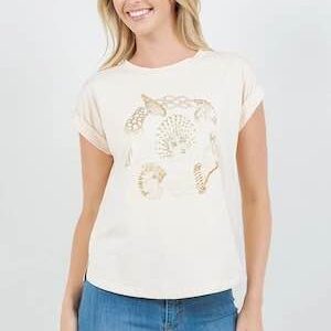 Blusa TABA Shell Ivory