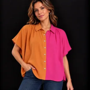 Blusa Naranja y Fucsia